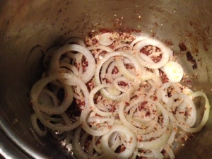 saute onions after roast